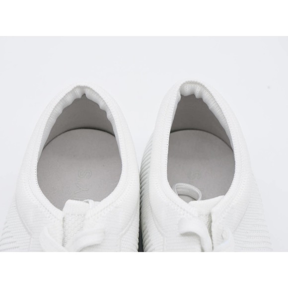 Rothy's Lace Up Sneakers Womens 9 White Recycled Knit Low Top Casual Shoes - Picture 8 of 11